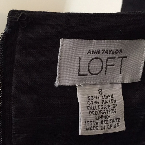 AT LOFT Black Floral Appliqué Skirt - Picture 5 of 7